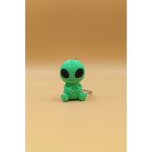 Rodopiva Hareketli Sevimli Uzaylı (Alien) Anahtarlık - Hareketli Anahtarlık Çanta Süsü Charm