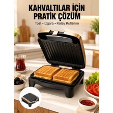 Tost Makinesi Yapışmaz Plaka 1500 Watt Güçlü Performans Yeni Nesil Midastech