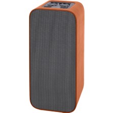 SHAZA Synthetic Leather Akustik Girişli 130W,70cm Büyük Boy Hoparlör -Kahverengi