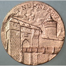 Banknoting Almanya 1973 Nürnberg Temalı Mini Madalyon 22,45 Mm.