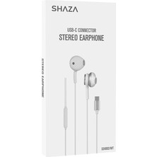 Shaza Type C Silikonlu Kablolu Kulaklık Beyaz