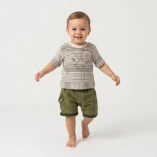 Bemy Store 6/24 Ay Müslin Şort Keten Tişört Bebek Takımı