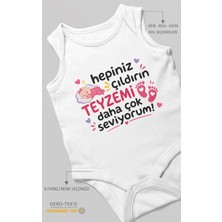 Morivo Kids Teyzeye Özel Sıfır Kollu Bebek Zıbını %100 Pamuk