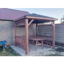 Şen Mobilya Ahşap Çardak Ahşap Kamelya Pergola Gölgelik K07