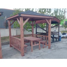 Şen Mobilya Çardak Pergola Ahşap Kamelya Gölgelik K17