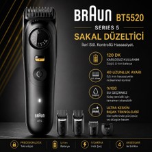 Braun Sakal Düzeltici Series 5, +4 Aksesuar, 40 Uzunluk, Keskin Bıçak, BT5520