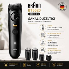 Braun Sakal Düzeltici Series 5, +4 Aksesuar, 40 Uzunluk, Keskin Bıçak, BT5520