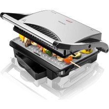 AyrStore Cecotec Rock'ngrill 1000 Elektrikli Izgara 1000 W, Rockstone Yapışmaz Kaplama, Yüzer Üst Plaka,