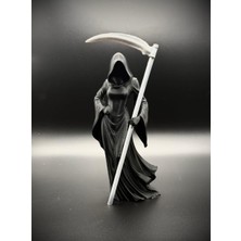 AyrStore Female Reaper Heykelciği / Lady Death Tasarım Masa Dekoru / Gotik Ev Aksesuarı ve Koleksiyonluk B