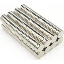 AyrStore 100 Adet 8X2MM Yuvarlak Güçlü Neodyum Mıknatıs (Çap 8 M M Kalınlık 2 Mm)