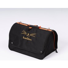 AyrStore Brave Paws Perdeli Flybag Plastik Yırtılmaz Fileli Kedi ve Köpek Taşıma Çantası Havayolu Çan