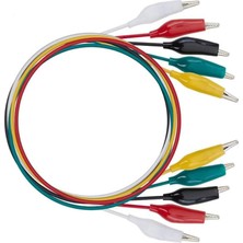 AyrStore Unichrome Küçük Boy Krokodil Test Kablosu 45-50CM - 10 Adet (Timsah Ağız)