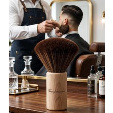 AyrStore Transformacion Profesyonel Ense Fırçası, Ahşap Saplı, Sentetik Kıl, Berber Kullanımı, Lüks