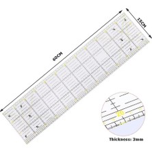AyrStore 15 x 60CM Büyük Boy Şeffaf Terzi Modelist Patchwork Kırkyama Cetvel
