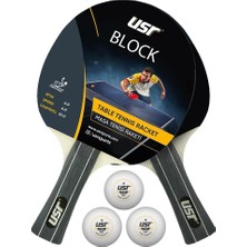 AyrStore Usr Block-Rb Masa Tenisi 2 Raket + 3 Top Set