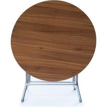 AyrStore Teknor 100 cm Yuvarlak Katlanır Masa -Ders Çalışma ve Yemek Masası