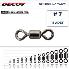 Decoy Dr-1 Rolling Swivel Rulmanlı Fırdöndü #7 80LB (15 Adet)