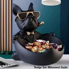AyrStore Büyük Bulldog Köpek Dekoratif Heykel Biblo / Sunumluk & Anahtarlık Kutusu / Şık Masa Üstü Ev