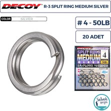 Decoy R-3 Split Ring Halka Medium Silver #4 50LB (20 Adet)