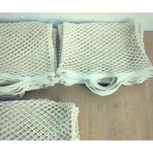 AyrStore Düz Kesim Pamuk Pazar Filesi 10'lu Krem 23 x 28
