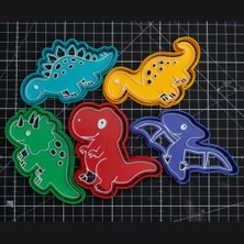 AyrStore Mizaku Dinozor Temalı Kurabiye Kalıp ve Kesiciler 5'li Set