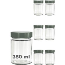 AyrStore Afracam 350 ml Kavanoz Metal Derin Kapaklı 350 cc Şeffaf Reçel, Marmelat Cam Kavanoz Deep 6 Adet