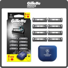 AyrStore Gillette Mach3 Charcoal Avantajlı Yedek Tıraş Bıçağı 8'li