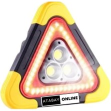 AyrStore Atabayonline Işıklı Acil Durum Reflektörü Araba Essentials Yansıtıcı Üçgen Çerçeve Refle