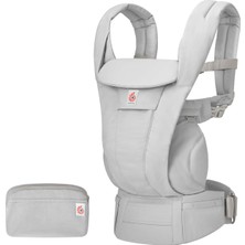 AyrStore Omni Deluxe Cotton (Pearl Grey) 4 Farklı Taşıma Pozisyonlu Ergonomik Kanguru, 0-4 Yaş Yeni Doğa
