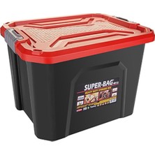 AyrStore ASR-4045 Superbag Saklama Kutusu Renkli Kapak 40 Lt
