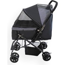 AyrStore Zampa Nova 52X76.5X95 cm Kedi ve Köpek Arabası - Siyah