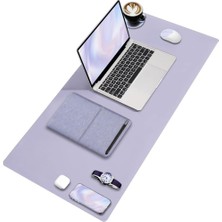 AyrStore Black Deer Pu Deri Mouse Pad Dikişli Kenar Dayanıklı Büyük Boy Çift Yönlü Kullanım Ofis Mas