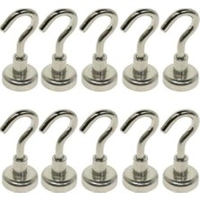 AyrStore Dünya Magnet 5 Adet 16MM Pot Mıknatıs - Güçlü Neodyum Askı Kanca Mıknatıs(5'li Paket)