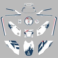 AyrStore Hero Xpulse Beyaz Mavi Full Tank Pad Set 3D Sticker