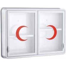 AyrStore Cam 2 Kapaklı Ecza Dolabı 35X49X10 cm