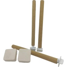 AyrStore Ozzipetshop Muhabbet Kuşu Tırnak Törpü Tünekleri 3'lü Set - Pratik Tırnak Bakım Çözümü