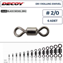 Decoy Dr-1 Rolling Swivel Rulmanlı Fırdöndü #2/0 650LB (6 Adet)