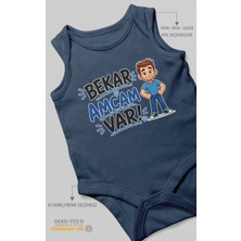 Morivo Kids Bekar Amcam Var! Sıfır Kol Bebek Zıbını %100 Pamuk