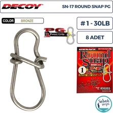Decoy Sn-17 Round Snap Pg Klips #1 30LB Bronze (8 Adet)