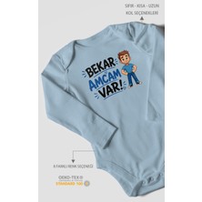 Morivo Kids Bekar Amcam Var! Uzun Kollu Çıtçıtlı Bebek Body
