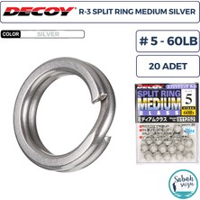 Decoy R-3 Split Ring Halka Medium Silver #5 60LB (20 Adet)