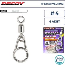 Decoy R-52 Swivel Ring Fırdöndülü Klips Silver #4 (60LB) (6 Adet)