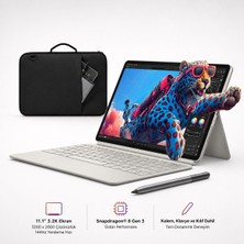 Lenovo Klavye, Kılıf ve Kalemli 11,1 Inç 3,2k 144 Hz Dokunmatik Tablet, 12 GB Ram 256 GB Hafızayla Yüksek Performans