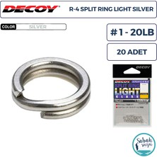 Decoy R-4 Split Ring Halka Light Silver #1 20LB (20 Adet)