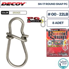Decoy Sn-17 Round Snap Pg Klips #00 22LB Bronze (8 Adet)