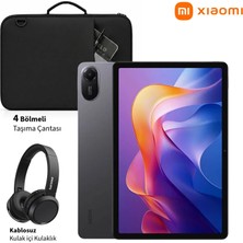 Xiaomi 8 GB Ram 256 GB Hafızalı 11 Inç Gri Tablet, 2.5k Yüksek Çözünürlüklü Ekran, Hafif ve Taşınabilir Kullanım, Taşınabilir Tablet Için Ideal | Set: Taşıma Çantası, Kablosuz Kulaklık