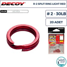 Decoy R-2 Split Ring Halka Light Red #2 30LB (20 Adet)