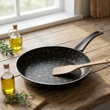 AyrStore Papilla Master 28 cm Eco Tava - Yapışmaz Yanmaz Gold Mutfak Desenli Çizilmeye Dirençli Geniş Om