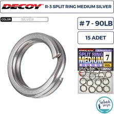 Decoy R-3 Split Ring Halka Medium Silver #7 90LB (15 Adet)