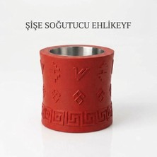 AyrStore Mottopi Ehlikeyf Termojelli Şişe Soğutucu, Kırmızı, Paslanmaz Çelik (Şişe Soğutucu)